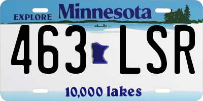MN license plate 463LSR