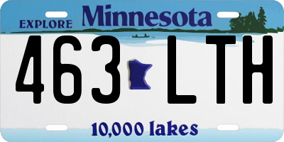 MN license plate 463LTH