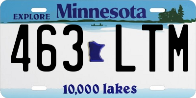 MN license plate 463LTM