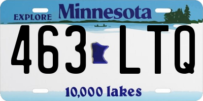 MN license plate 463LTQ