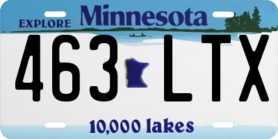 MN license plate 463LTX