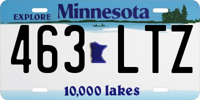 MN license plate 463LTZ
