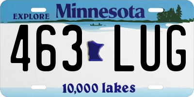 MN license plate 463LUG