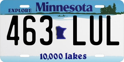 MN license plate 463LUL