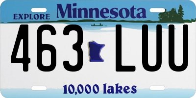 MN license plate 463LUU