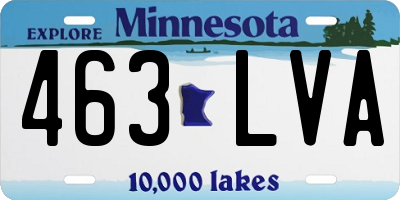 MN license plate 463LVA