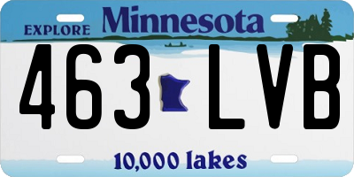 MN license plate 463LVB