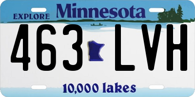 MN license plate 463LVH