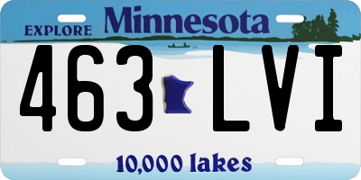MN license plate 463LVI
