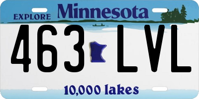 MN license plate 463LVL