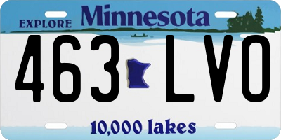 MN license plate 463LVO