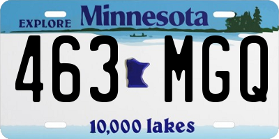 MN license plate 463MGQ