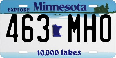 MN license plate 463MHO