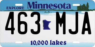 MN license plate 463MJA