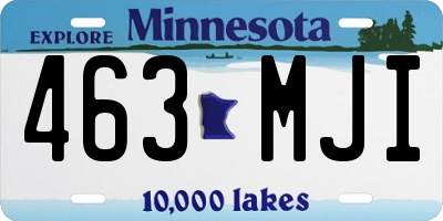MN license plate 463MJI