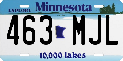MN license plate 463MJL