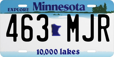 MN license plate 463MJR