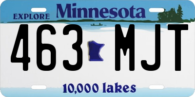MN license plate 463MJT