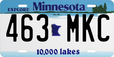 MN license plate 463MKC