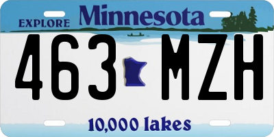 MN license plate 463MZH