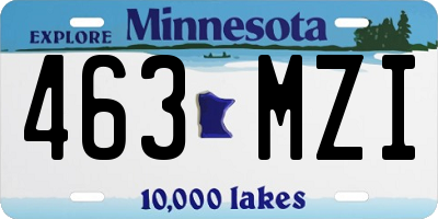 MN license plate 463MZI