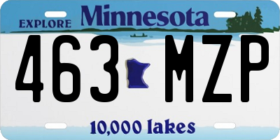 MN license plate 463MZP