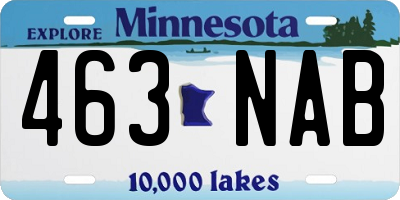 MN license plate 463NAB