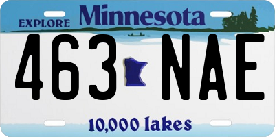 MN license plate 463NAE