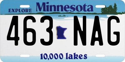 MN license plate 463NAG