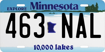 MN license plate 463NAL