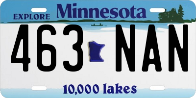 MN license plate 463NAN