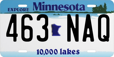 MN license plate 463NAQ