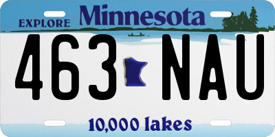MN license plate 463NAU