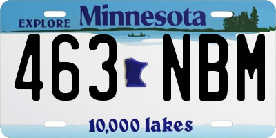 MN license plate 463NBM