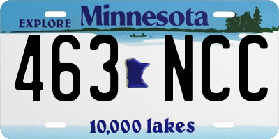 MN license plate 463NCC