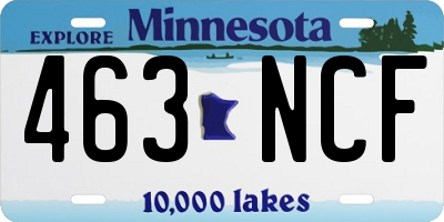 MN license plate 463NCF