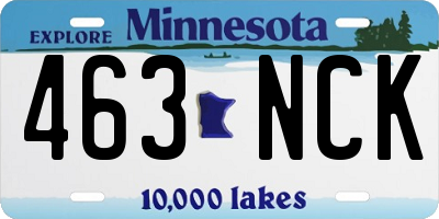 MN license plate 463NCK