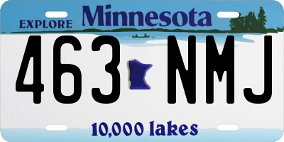 MN license plate 463NMJ
