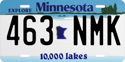 MN license plate 463NMK