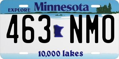 MN license plate 463NMO
