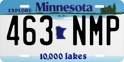 MN license plate 463NMP