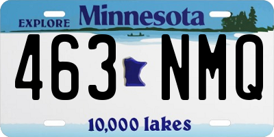 MN license plate 463NMQ