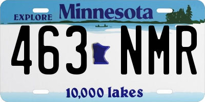 MN license plate 463NMR