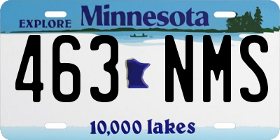 MN license plate 463NMS