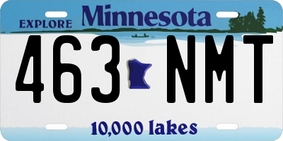 MN license plate 463NMT
