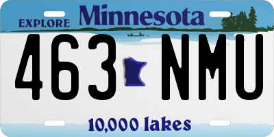 MN license plate 463NMU