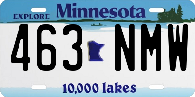 MN license plate 463NMW