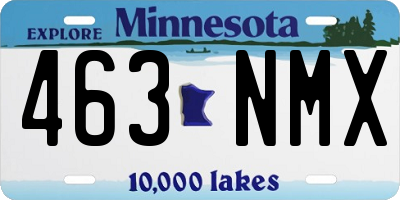 MN license plate 463NMX
