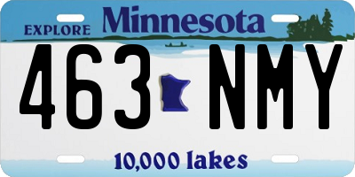 MN license plate 463NMY