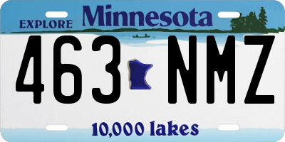 MN license plate 463NMZ